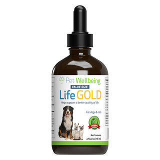 Life gold for cats comes in a 4 oz bottle