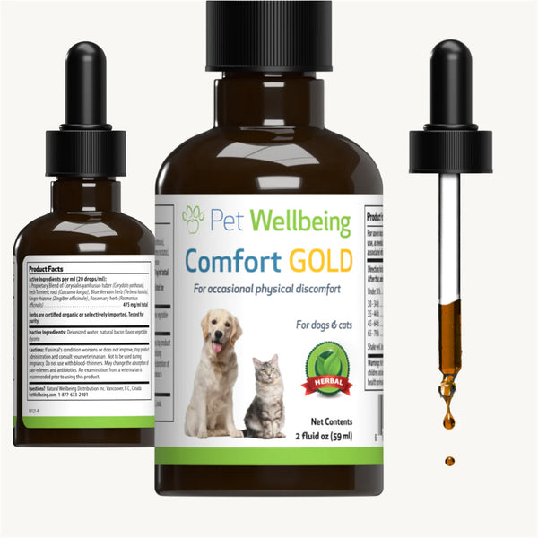 Comfort gold is made with natural ingredients like turmeric for dogs