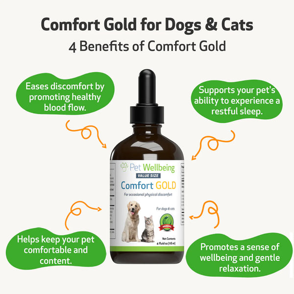 Comfort gold eases discomfort by promoting healthy blood flow.