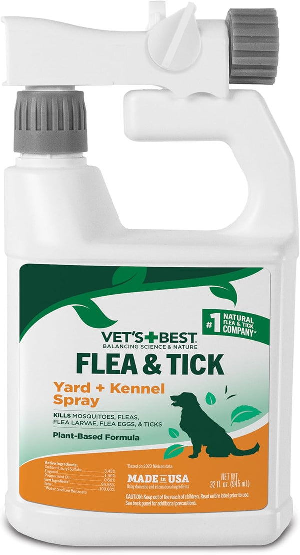 Vet's Best Natural Flea Tick Yard & Kennel Spray (32 oz)