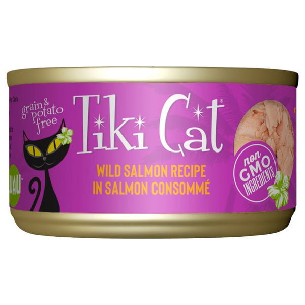 Tiki cat hanalei luau is a grain free wet food available in wild salmon flavor