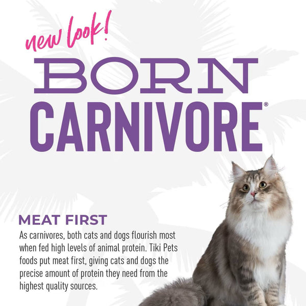 Tiki Cat Born Carnivore Chicken, Herring & Salmon Meal Dry Food For Cats (2.8 lbs)
