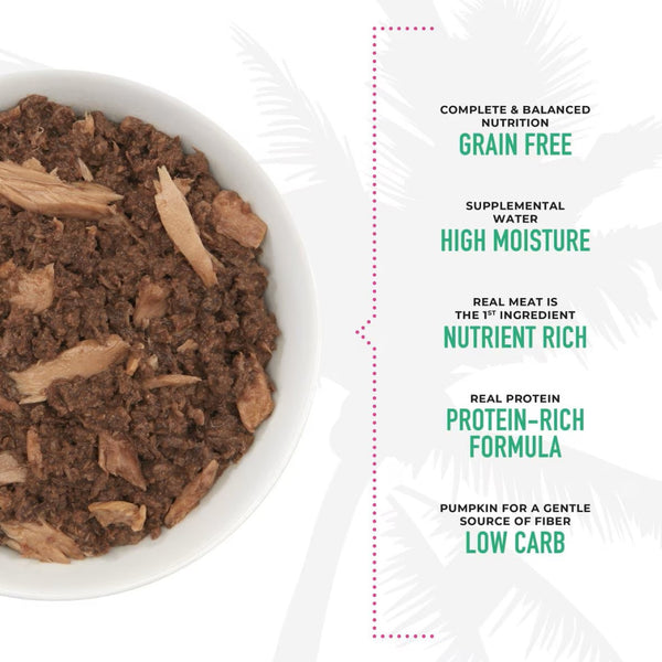 Tiki cat wet food is grain free and high in moisture to keep your cat hydrated