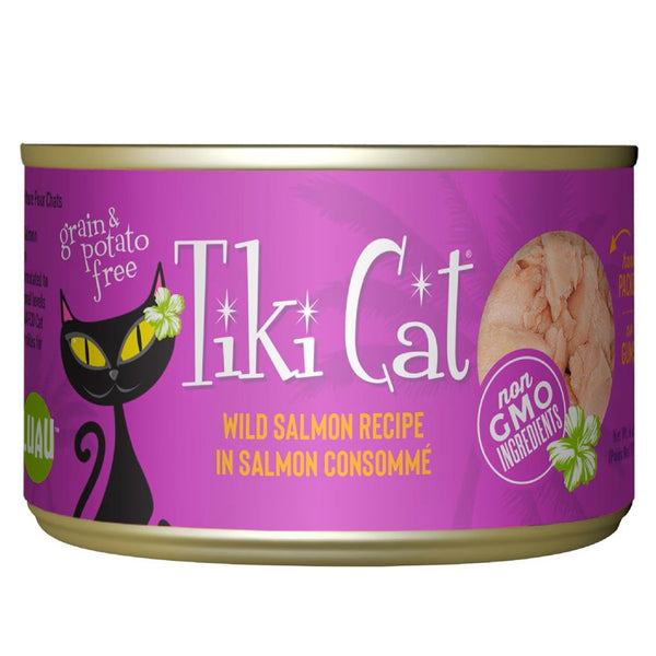 Tiki Cat Luau Wild Salmon in Salmon Consomme Grain-Free Canned Food for Cats