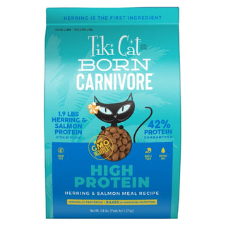 Tiki Cat Born Carnivore Herring & Salmon High Protein Dry Food For Cats (2.8 lbs)