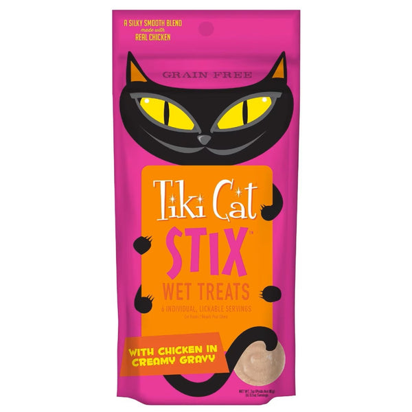 Tiki cat wet cat treats are made with real chicken and also have natural tuna flavor.
