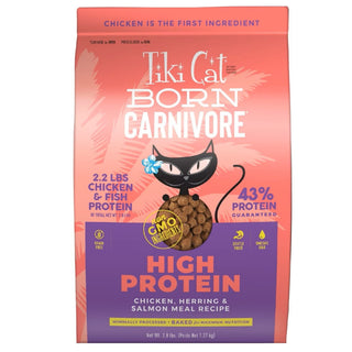 Tiki Cat Born Carnivore Chicken, Herring & Salmon Meal Dry Food For Cats (2.8 lbs)