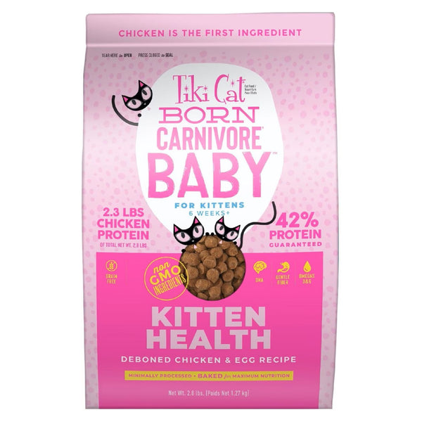 Tiki Cat Born Carnivore Chicken & Egg Kitten Dry Food for Kittens (2.8 lbs)