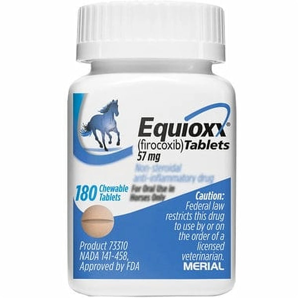 Box of Equioxx (firocoxib) tablets for equine pain relief
