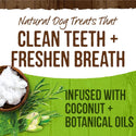Merrick Fresh Kisses Double-Brush Coconut & Botanical Oil Dental Dog Treats natural treats