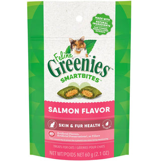 Greenies Feline SmartBites Skin & Fur Salmon Flavor Cat Treats, 2.1-oz