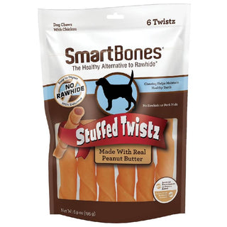 Smartbones twists made with real peanut butter