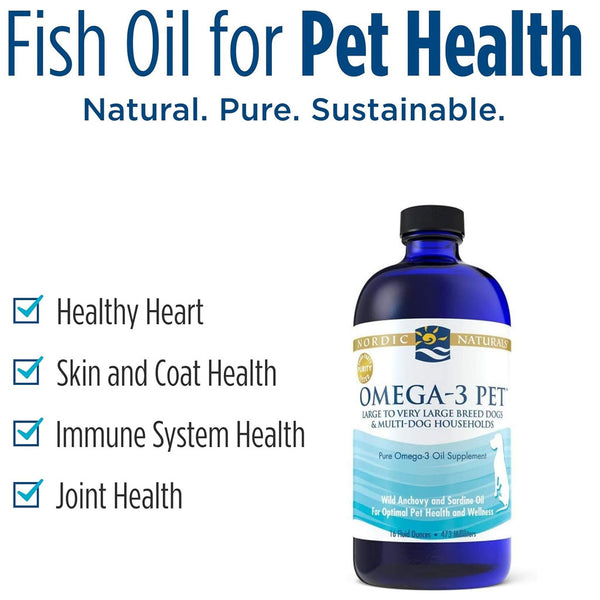 Nordic Naturals Omega-3 Pet Oil Supplements For Medium to Large Breed Dogs benefits