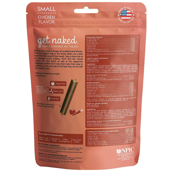 Get Naked Super Antioxidant Grain-Free Dental Stick Dog Treats backside