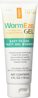 WormEze Gel for Dogs Cats Puppies & Kittens (4 oz)