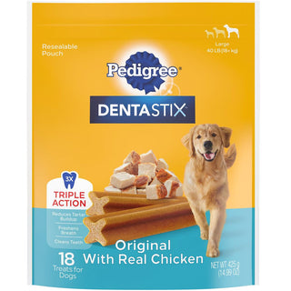Pedigree Dentastix Large Original Chicken Flavor Dental Dog Treats 18 count