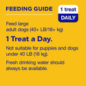 Pedigree Dentastix Dual Flavored Bacon & Chicken Flavored Large Dental Dog Treats feeding guide