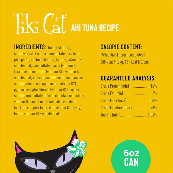 Tiki Cat Grill Ahi Tuna Grain-Free Canned Food for Cats