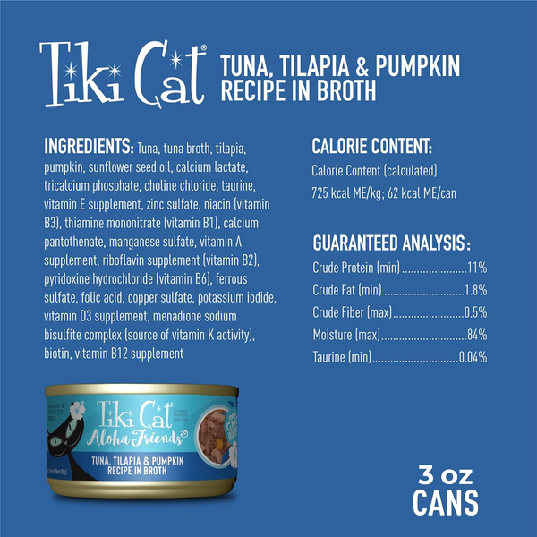 Tiki Cat aloha friends wet canned cat food