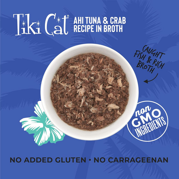 Tiki Cat wet food tuna and crab recipe