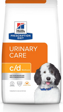 Hill's urinary care dog food c/d is veterinarian recommended