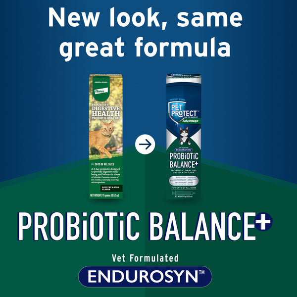 Pet Protect Probiotic Balance Plus Oral Gel Endurosyn for Cats new look