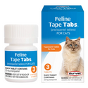 Durvet Feline Tape Tabs Tapeworm Dewormer for Cats (3 tablets)