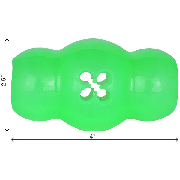 Starmark Treat Crunching Multiball Treat Dispenser, Green Large with dimension