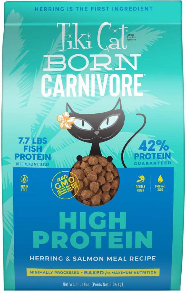 Tiki Cat Born Carnivore High Protein Herring & Salmon Meal Dry Food for Cats