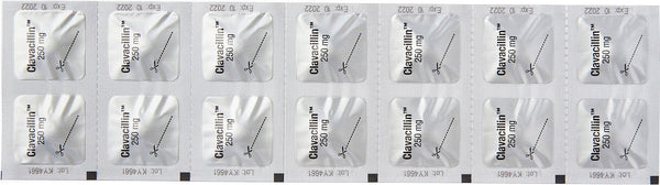 Clavacillin (Amoxicillin Trihydrate/Clavulanate Potassium) 250mg