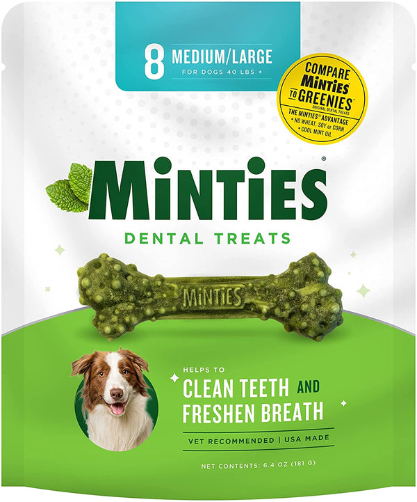VetIQ Minties Medium/Large Dental Bone Dog Treats