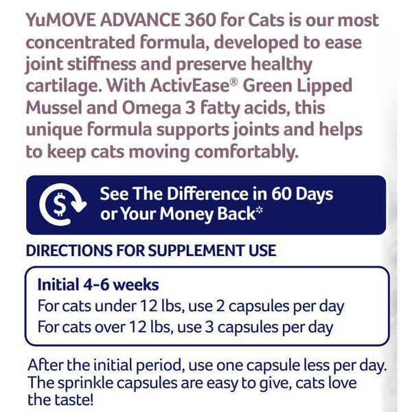 Yumove for cats was developed to ease joint stiffness and preserve healthy cartilage 
